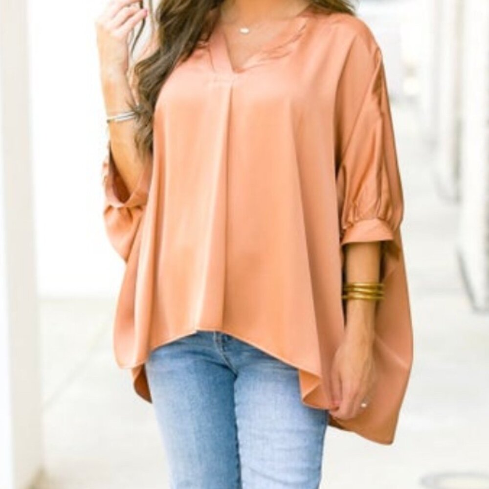 Dolman Sleeve Top-Copper - Picture 4 of 7